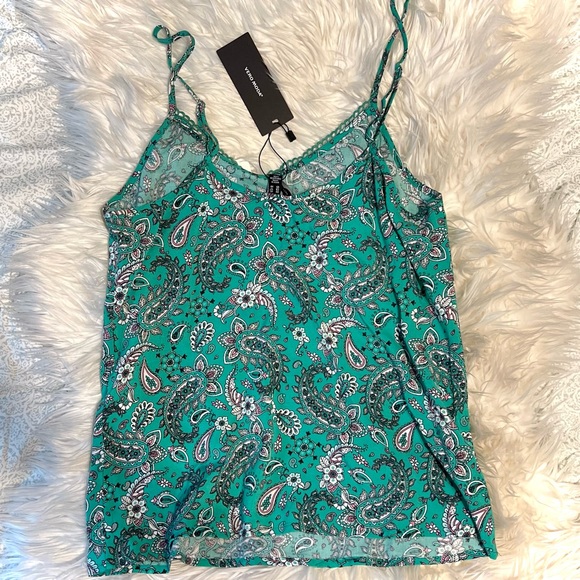 NWT - Vero Moda Print Green Top - Picture 5 of 5